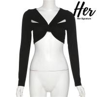 ราคา พร้อมส่ง ครอปสายฝอ ครอปแขนยาว เสื้อเว้าอก ครอปซีทรู เสื้อy2k ปาดไหล่แขนยาว ครอปy2k ครอปคล้องคอ เสื้อสายฝอ 3987 (19334387064)