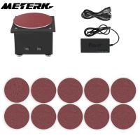 ราคา METERK เครื่องขัดกระดาษทรายและลูกกลิ้งขัดแผ่นขัดตั้งโต๊ะขนาดเล็กวัดความเร็วได้7จานขัดอะคริลิคโลหะไม้สำหรับขัดไม้ (12895891346)