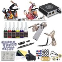 ราคา ELEGreat เครื่องสัก ชุดเครื่องสักที่สมบูรณ์ อุปกรณ์สักที่สมบูรณ์ อุปกรณ์สักลายพร้อมหมึกสำหรับฝึกหัดสักลาย6สี (17195076608)