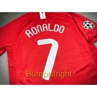 ราคา Retro เสื้อฟุตบอลย้อนยุค Vintage ทีมแมน ยู เหย้า 2008 Man Utd Home 2008 Final Moscow 7 RONALDO และอาร์ม UCL (7634943146)