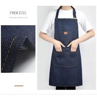 ราคา ผ้ากันเปื้อนทำอาหาร ผ้ากันเปื้อนยีนส์ ผ้ากันเปื้อน Kitchen Apron ผ้ากันเปื้อนร้านกาแฟ ผ้ากันเปื้อนกันน้ำ coffee shop Apron (20928207097)