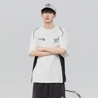 ราคา Hanlu เสื้อยืดผู้ชายแขนสั้นเสื้อยืดลายตัวอักษรสไตล์ญี่ปุ่น (19416680622)