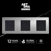 ราคา ART DNA รุ่น A77 ชุดสวิทซ์ไฟธรรมดา Switch 1 GANG 1 Way Switch 2 GANG 1 Way Switch 3 GANG 1 Way สีสแตนเลส ปลั๊กไฟโมเดิร์น ปลั๊กไฟสวยๆ สวิทซ์ สวยๆ switch design (767190719)
