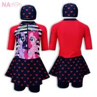 ราคา NADreams ชุดว่ายน้ำเด็กผู้หญิง ลายโพนี่ MY LITTLE PONY พร้อมถุงใส่ชุด และ หมวกว่ายน้ำ Girl Swimwear (14661875286)
