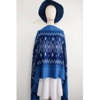 ราคา ผ้าคลุมไหล่มัดหมี่ทอมือย้อมคราม (20311782204)