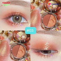 ราคา EYESHADOW อายเเชโดว์สีทูโทน 2 in 1 อายแชโดว์ทาตาเนื้อดินน้ำมัน อายแชโดว์ทาตา อายแชโดว์ เม็ดสี ติดทนนาน ประกายชิมเมอร์ (17167102776)