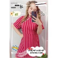 ราคา RTเดรสสั้น คอจีน แขนสั้น ผ้าไหม อิตาลี อก 38 46 ยาว 36 (12108946778)