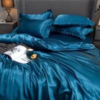 ราคา ผ้าปูที่นอน 6ฟุต 5ฟุต ชุดผ้าปูที่นอน Bed cover king size ชุด เครื่อง นอน ผ้าแพร 4ชิ้น ผ้าปูที่นอนไหมน้ำแข็ง ผ้านวม ผ้าปูที่นอน ปลอกหมอน x2 (21376874780)