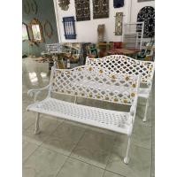 ราคา สินค้าสั่งทำ 7 14 วัน โซฟาอัลลอยด์ สีขาวเขียนสีทอง ม้านั่งสนาม เก้าอี้สนาม (10615635437)