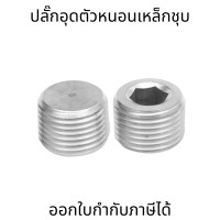 ราคา ปลั๊กอุดตัวหนอนเหล็กชุบ มี5 ขนาด 1หุน 2หุน 3หุน 4หุน 6หุน (16453671224)