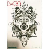 ราคา TATTOO Japan Style สติกเกอร์ลอกน้ำ ลายสิงโต สไตล์ญี่ปุ่น (14012444814)