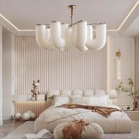 ราคา โคมไฟระย้ารูปตัวยูห้องนั่งเล่นสไตล์ครีมโบราณ HEIKESZ โคมไฟห้องเด็กห้องรับประทานอาหารโถงนิทรรศการห้องนอนโคมไฟห้องเด็ก (20509766033)