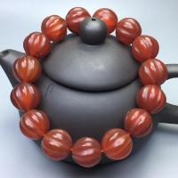 ราคา สร้อยข้อมือลูกปัดฟักทองอาเกตสีแดงธรรมชาติโมราแดงลูกปัดทรงเหลี่ยมแฟชั่น (13034407897)