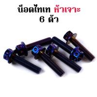 ราคา น็อตยึดโช้คหน้า น็อตจับโช้คหน้า 6 ตัว Sonic ปี2003 2004 หัวเจาะ หัวเฟือง เลสแท้ 100 8X40 2ตัว 8X35 4 ตัว (21379134975)