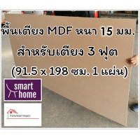 ราคา SMART HOME พื้นเตียง MDF สำหรับเตียง 3 ฟุต หนา 15มม ไม้ปูพื้นเตียง แผ่นพื้นเตียง ไม้พื้นเตียง ไม้รองที่นอน (16982963175)