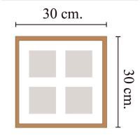 ราคา new กรอบรูปไม้สัก ไม้โอ๊ค Grid Frame หลายรูปใน 1 กรอบ by SKILLED (21050718125)