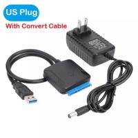 ราคา ปลั๊กแบบพกพา USB 3 0 TO SATA แปลงสายเคเบิล Fast Transmission สนับสนุน 2 5 3 5 นิ้วภายนอก SSD ฮาร์ดดิสก์ไดรฟ์อะแดปเตอร์ (9481494774)