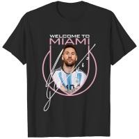 ราคา Lionel Messi ยินดีต้อนรับสู่ Inter Miami Signature T Shirts Messi ใน Miami Inter Miami Fc Soccer เสื้อยืด แฟชั่นแขนสั้นผ้าฝ้าย (20385863100)