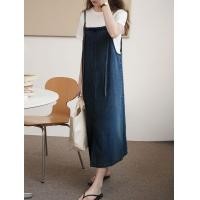 ราคา เอี๊ยมกระโปรงยีนส์ เดรสยีนส์ชุดเอี๊ยม ปรับความยาวสายได้ เเบบวินเทจ สาวอวบก็ใส่ได้ 190321 (21161463489)