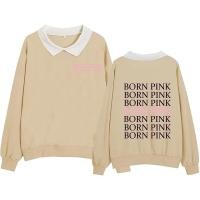 ราคา Blackpink เกิดโลโก้พิมพ์คอวางไหล่แขนยาวแฟชั่นเสื้อสวมหัว (16880479488)