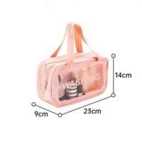 ราคา กระเป๋าเครื่องสำอาง กระเป๋าใส่อุปกรณ์อาบน้ำ Wash Bag 4ขนาด สีใส มองเห็นข้างใน พลาสติกPVCอย่างดี กันน้ำ พกพาง่าย ไปท่องเที่ยว (21161862918)
