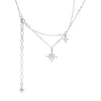 ราคา 925 Sterling Silver Sparkling Diamond Six Pointed Star Necklace Simple Temperament Design Niche Ins Internet Celebrity Light Luxury Clavicle Chain Female Trend OCT (20631787953)