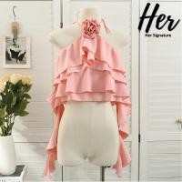 ราคา พร้อมส่ง 3สี ครอปคล้องคอ ครอปแขนกุด เสื้อโชว์หลัง สายเดี่ยวลายดอก สายเดี่ยวลูกไม้ ครอปสายฝอ ครอปสาวอวบ 30015 (18439926288)