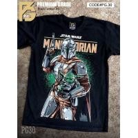 ราคา PG 30 Mandalorian Star Wars เสื้อยืด หนัง นักร้อง เสื้อดำ สกรีนลาย ผ้าหนา PG T SHIRT S M L XL XXL (10010303781)