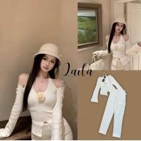 ราคา LAILA Brand LL163 ชุดเซต 2 ชิ้น เสื้อแขนยาวทรงเปิดไหล่ แมทช์กับ กางเกงขายาวเอวเรียบ สีครีมออฟไวท์ (21373649353)