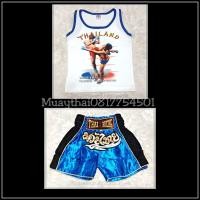 ราคา Muay Thai set for children ชุดมวยไทยสำหรับเด็ก เสื้อกล้าม กางเกงมวยไทย ตาข่ายข้าง (13969522395)