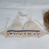 ราคา บิกินี่ เสื้อถักโครเชต์ เสื้อสายเดี่ยว ผูกหลังผูกคอ ตกแต่งน่ารัก เสื้อแฟชั่น เสื้อผู้หญิง ชุดไปทะเล เสื้อไหมพรม พร้อมส่งจากไทย (1978840522)