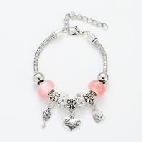 ราคา กำไลข้อมือลูกปัดอัญมณีเคลือบแบบทำมือแพนโดร่ามี6สีให้เลือก (21358679149)