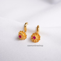 ราคา Drop earrings รวมแบบขายดี ต่างหูแบบห่วง เลือกแบบได้ หุ้มเศษทองคำแท้ หุ้มเศษทองคำขาว by siamonlineshop (14215016696)