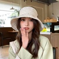 ราคา COKK Bucket Hat Women Wide Brim Denim Fisherman Cap Summer Spring Sunshade Sun Hat Female Casual Solid Blue Sunhat Foldable New (20429145069)