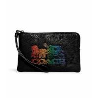 ราคา Coach outlet ของเเท้ กระเป๋าสตางค์คล้องมือ1ซิป S CORNER ZIP WRISTLET คล้องมือเล็ก 1 ซิป (19665818989)