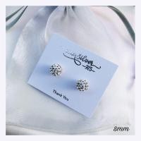 ราคา ต่างหูเงินแท้คริสตัลบอล พลอยสังเคราะห์ (17698180889)