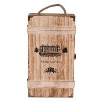ราคา Vintage Wood 2 Red Wine Bottle Box Carrier Crate Case Storage Carrying Display Holder Birthday Party Christmas Gift (17339997006)
