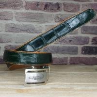 ราคา เข็มขัดหนังจระเข้ แท้ 100 เข็มขัดซ่อนเงิน หนังจระเข้แท้ สีเขียวเหนี่ยวทรัพย์ หัวเข็มขัด เป็นหัวออโต้ล็อค (17347076513)