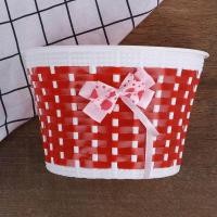 ราคา Dtake ตะกร้าจักรยานกระเป๋าด้านหน้าจักรยานโบว์ด้านหน้าตะกร้าสำหรับเด็กสาวขี่จักรยาน (10175488969)