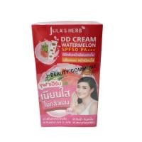 ราคา ยกกล่อง 6 ซอง แพคเกจใหม่ Julas herb DD Cream Watermelon SPF50 PA ดีดี ครีมกันแดดแตงโม 8 ml (7683680116)
