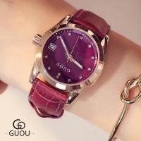 ราคา GUOUแบรนด์แฟชั่นผู้หญิงนาฬิกาคุณภาพสูงหนังนาฬิกาควอตซ์นาฬิกาสำหรับผู้หญิงElegantชุดนาฬิกาข้อมือผู้หญิง (6736874133)