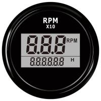 ราคา Boat LED Digital Tachometer Engine Hour Meter Marine Outboard RV RPM Meter Gauge (20405313841)