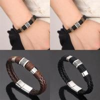 ราคา ILOVEDIY กำไลข้อมือหนังสำหรับผู้หญิงกำไลข้อมือไทเทเนียมแบบถักผู้ชายแฟชั่นเครื่องประดับแนวย้อนยุค (15265597954)