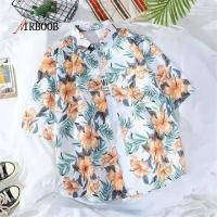 ราคา AIRBOOB Beach เสื้อเชิ๊ตลายดอกไม้ผู้ชายแขนสั้นหลวม Hong Kong สไตล์ Retro Ruffian หล่อเสื้อเชิ้ตแบรนด์เนม (8408051137)