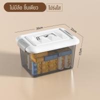 ราคา SUNOOM กล่องเก็บของ กล่องพลาสติก ความจุสูง กล่องอเนกประสงค์ PP ฝาสไลด์ แบบพลิกได้ (21350201286)