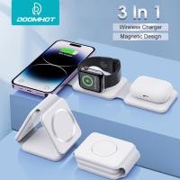 ราคา DoomHot 3 In 1ที่ชาร์จแบบไร้สายขาตั้งสถานีชาร์จไร้สายพับได้แท่นชาร์จ15W ไร้สายอย่างเร็วที่ชาร์จแบบไร้สายแท่นชาร์จโทรศัพท์สถานีชาร์จแบบรวดเร็วสำหรับนาฬิกาแอปเปิ้ลไอโฟน Airpods (21228373526)