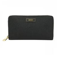 ราคา กระเป๋าสตางค์ DKNY แท้ พร้อมกล่อง กระเป๋าสตางค์ใบยาวซิปรอบ หนังฟอกแบบกันรอยขีดข่วน ใส่ธนบัตรได้ ไม่ต้องพับ DKNY Saffiano Leather Zip Around Wallet Black (21336868470)