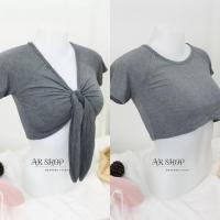 ราคา เสื้อครอป ครอปสายฝอ ผูกเชือกหน้า ใส่ได้ 2แบบ เก๋สุด พลาดไม่ได้แล้ว No 216 (19586285668)
