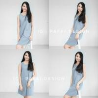 ราคา Minimal Dress เดรสแขนกุด เดรสผ้าฝ้าย เดรสใส่เที่ยวใส่ทำงาน by pafai design (20520784984)