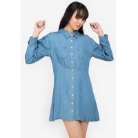 ราคา พื้นฐาน Zalora ชุดเสื้อเชิ๊ตผ้าแชมเบรย์แขนยาว (16972075911)